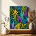 thumbnail image 6 of Vibrant Tropical Leaves Canvas Print, Suitable for Living Room, Office, Dining Room, Entryway, 6 of 8