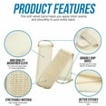 thumbnail image 4 of TekDeals Back Scrubber Bath Shower Strap Loofah Spa Skin Brush Sponge Body Exfoliating, 4 of 6