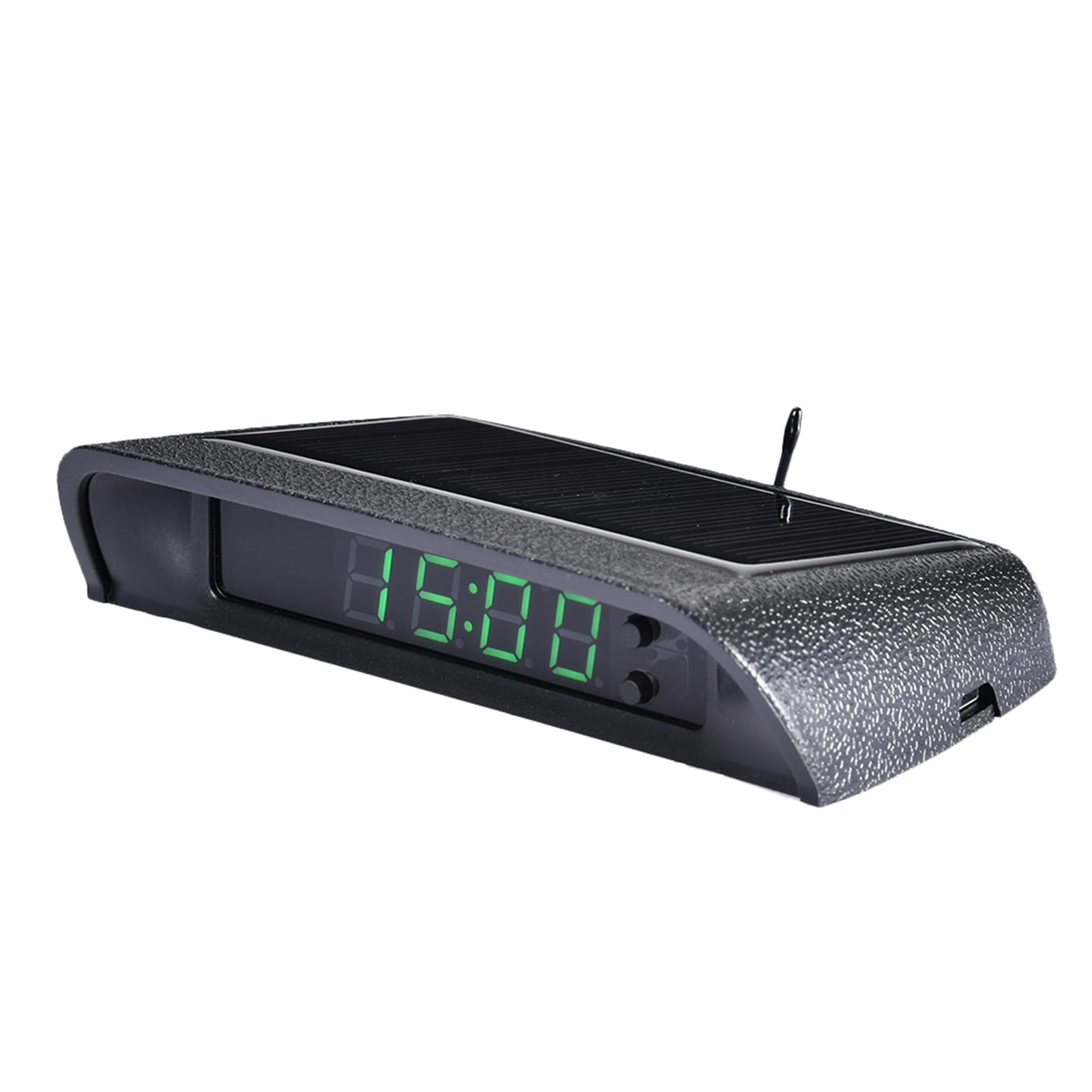 Car Clock Auto Internal StickOn Digital Watch Solar Powered 24Hour