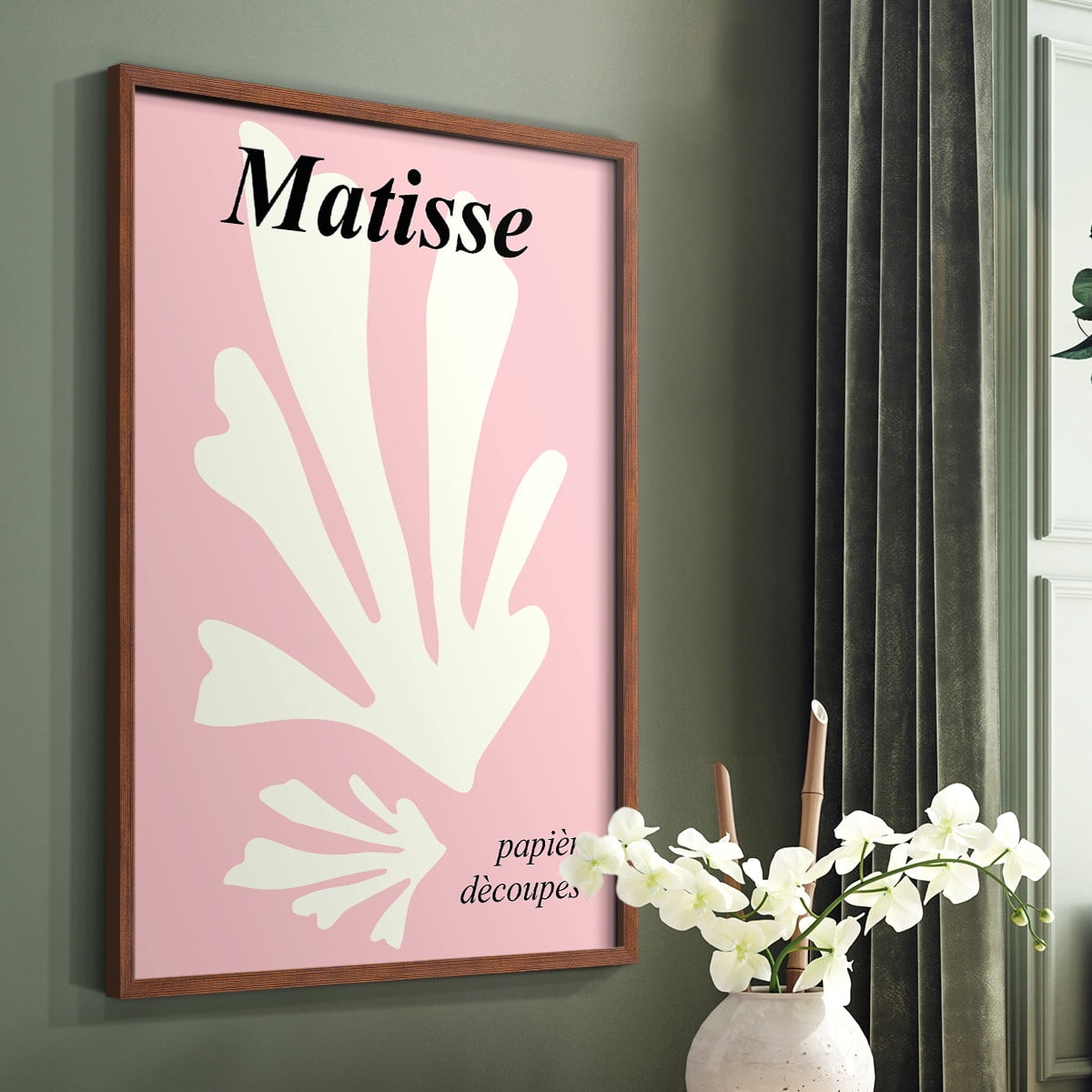 Matisse CCCLVI in Brown Solid Wood 11 x 14 Framed Print