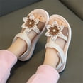 thumbnail image 4 of Vedolay Platform Sandals Girls Sandals, Open Toe Cute Bow Princess Girls Flats, Sparkly Summer Dress Shoes Sandals(White,3), 4 of 5