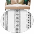 thumbnail image 2 of Black Geometric Round Area Rug 6 FT, Non Slip Bedroom Area Rug, Boho Lines White Modern Abstract Art Washable Soft Circular Carpet Floor Mat for Kitchen Dining Room Home Office Kids Room, 2 of 9