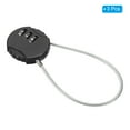 thumbnail image 3 of Uxcell Small Combination Lock 7.8 Inch, 3 Pack 3 Digit Padlock for Gym Locker, Black, 3 of 6
