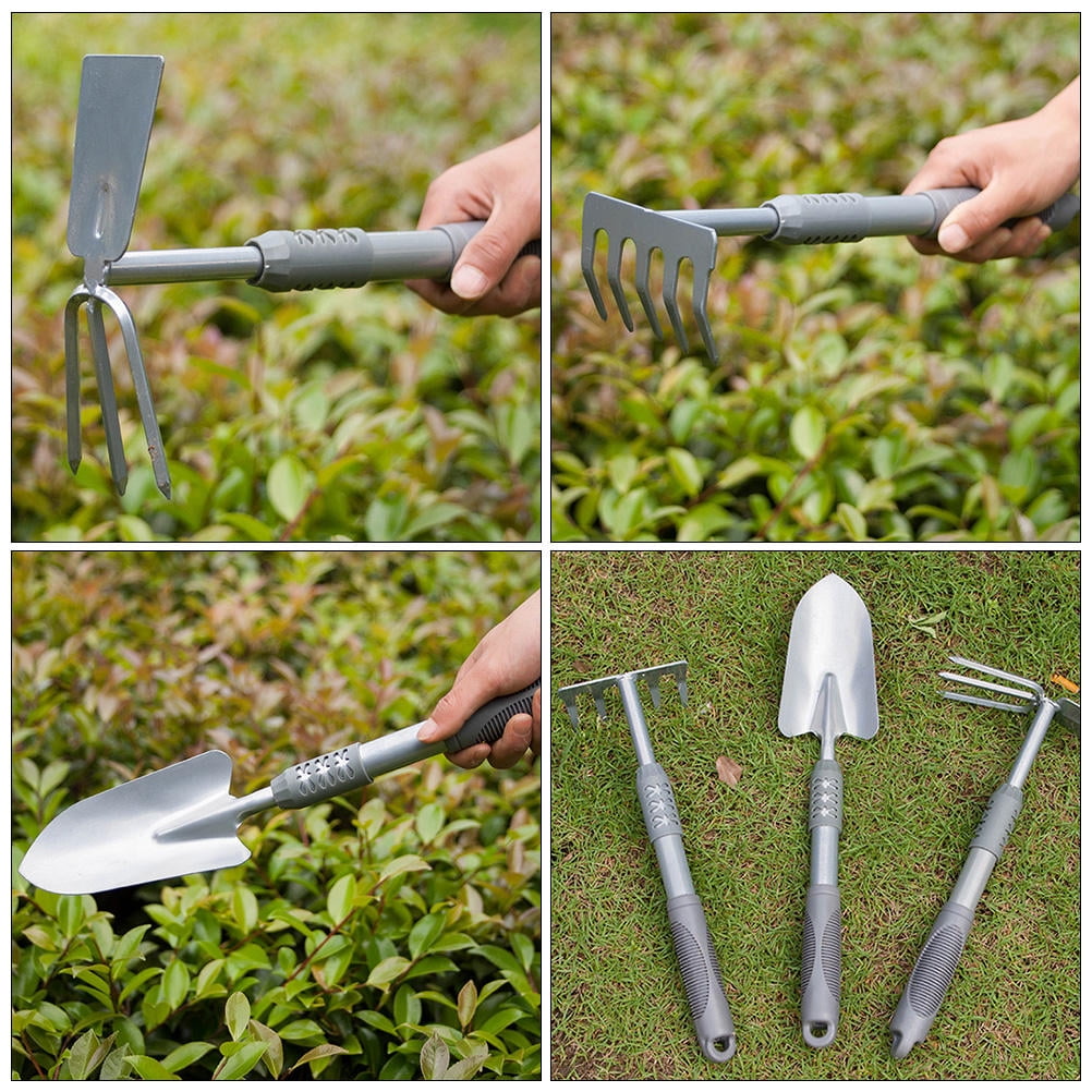 IMIKEYA Small Gardening Shovel Set for Planting and Weeding Steel Blade with Comfortable PVC Handle