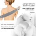 thumbnail image 4 of Cepillo de ducha de silicona, cepillo de limpieza de espalda, adecuado para ducha, cepillo corporal exfoliante, limpiador de espalda, limpiador de espalda de masaje cómodo para hombres y mujeres Xemadio 2035146-2, 4 of 9