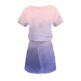 thumbnail image 5 of Summer Plus Size Dresses for Womens 2025 Fashion Solid Color Short Sleeve V-Neck Mid-Calf Dress 50% off Clearance!, 5 of 5