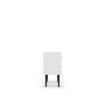 thumbnail image 5 of JERFIT 18 Inch Modern Nightstand with 2 Drawers, White and Brown Bedside Table with Splayed Wood Legs for Bedroom, Living Room, 5 of 7