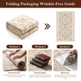 thumbnail image 4 of ICEANT 2'x6' Area Rug, Vintage Boho Runner Rugs for Hallway Kitchen Entryway Doormats, Non-slip Low Pile Carpet Machine Washable, Beige, 4 of 5