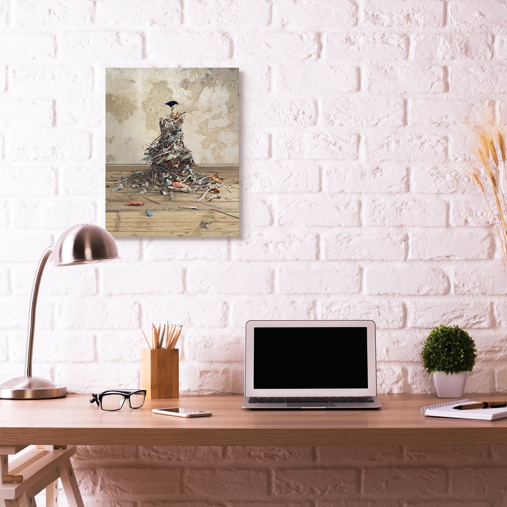 Stupell Home Décor a Crows Collection Animal Bird Design Canvas Wall Art by Cynthia Decker