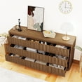 thumbnail image 5 of IQCNGVX Dresser Fluted Long 9 Drawer Large Mid Century 58" Wide Chest Wood Closet Clothes Storage TV Stand for Bedroom Living Room, 5 of 8