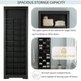 thumbnail image 6 of Huisuilinss Shoe Storage Cabinet,30 Pairs Free Standing Closet Organizer,Cell Wood Shoe Organizer, Vertical Space Saving Shoe Rack for Entryway, Bedroom 2.4x12.9x73.8Inch, 6 of 9
