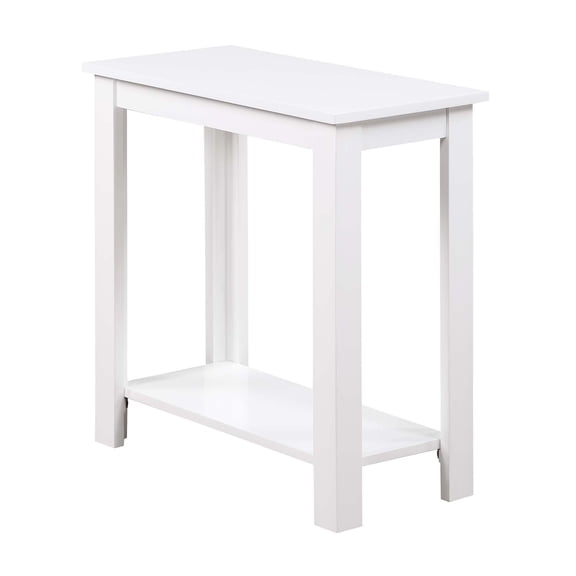 Pemberly Row 1 Shelf Traditional Wood Chairside End Table in White