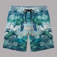 thumbnail image 2 of XFeng Men's 2 in 1 Swim Trunks, Print Board Shorts with Compression Liner, Quick Dry Beach Swim Shorts with Pockets, 2 of 5