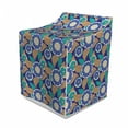 thumbnail image 1 of Fruit Washer Cover, Multicolored Lemon Slices and Leaves Patterns Lime and Foliage Motifs, Waterproof Dustproof Decorative Fabric, 29" x 28" x 40", Indigo Dark Seafoam Camel, by Ambesonne, 1 of 3