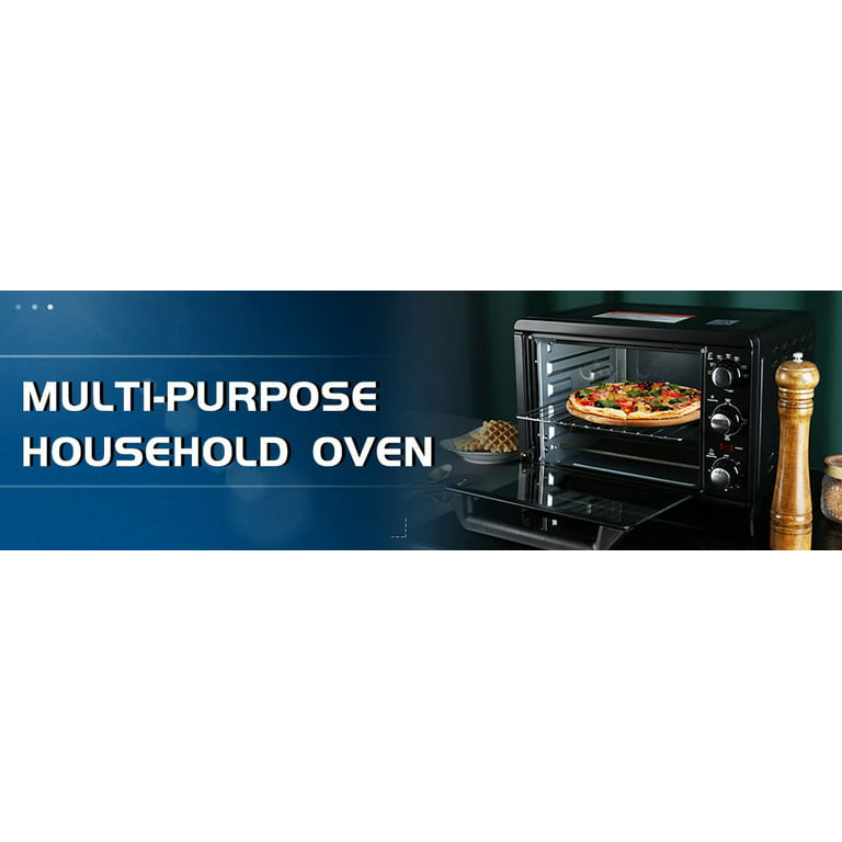 GZMR Simple Deluxe Toaster Oven with 20Litres Capacity,Compact Size Countertop  Toaster, Easy to Control with Timer-Bake-Broil-Toast Setting, 1200W,  Stainless Steel,16x11in,Black,Extra Large in the Toaster Ovens department  at