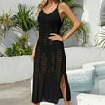 thumbnail image 4 of fatyb Women's Crochet Swim Cover up Hollow out Long Bikini Dress Sleeveless Coverup Beachwear for Women, 4 of 7