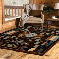 United Weavers Brunswick Naja Southwestern Geometric Area Rug, Brown, 3'11" x 5'3"