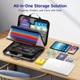 thumbnail image 4 of Fireproof Document Box,Blacksmith Fireproof Document Bag with Lock,Hard Shell File Organizer with 13 Pocket Accordion File Folder,Portable Safe Box for Home Office Travel School,Black, 4 of 7