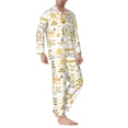 thumbnail image 2 of Lsque Farm Bee Cute Honey Pattern Long Sleeve Pajama Set for Men - Soft 2-Piece Sleepwear and Loungewear Set with Pockets, Comfy Nightwear-X-Large, 2 of 7