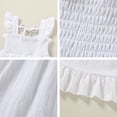 thumbnail image 6 of Tiny Cutey Toddler Baby Girl Dress Kids Summer Cotton Solid Ruffle Sleeveless Skirt Casual Sundress for 18-24 Months, 6 of 7