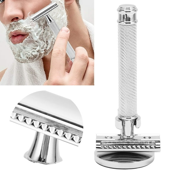 Shaving Double Edge Manual Barber Shop Shaver Kit For Men Sliver Without Blade