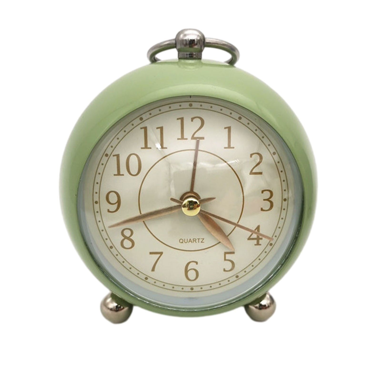 Homena Silent Vintage Alarm Clock Classic Round Simple Design Small Analog Bedside Decor For Table