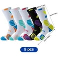 thumbnail image 2 of VEGCOO 5 Pairs Men's Basketball Socks Mid-Crew Cushioned Athletic Socks with Non-Slip Grip, Moisture-Wicking & Breathable Design for Sports, Gym, Daily Wear (US 7-12), 2 of 7