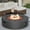 Gray, variant on MOALCOFER 41" Round Propane Fire Pit,50,000 BTU Smokeless Flame, Durable Magnesium Oxide Design, Includes Rain Cover for Patio, Backyard, Deck
