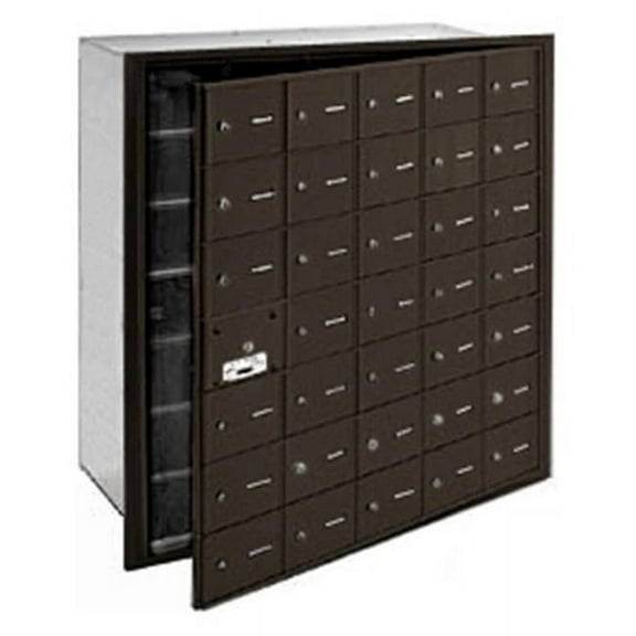 4B  Horizontal Mailbox - 35 A Doors (34 usable) - Bronze - Front Loading - USPS Access