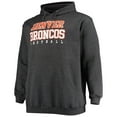 thumbnail image 2 of Men's Fanatics Heathered Charcoal Denver Broncos Big & Tall Practice Pullover Hoodie, 2 of 3