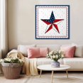 thumbnail image 5 of 4th of July Wall Art Painting on Canvas, Independence Day Blue Board Star Canvas Art Home Prints Wall Art Framed Modern Artwork for Living Room Bedroom Wall Decor 8x8in, 5 of 9