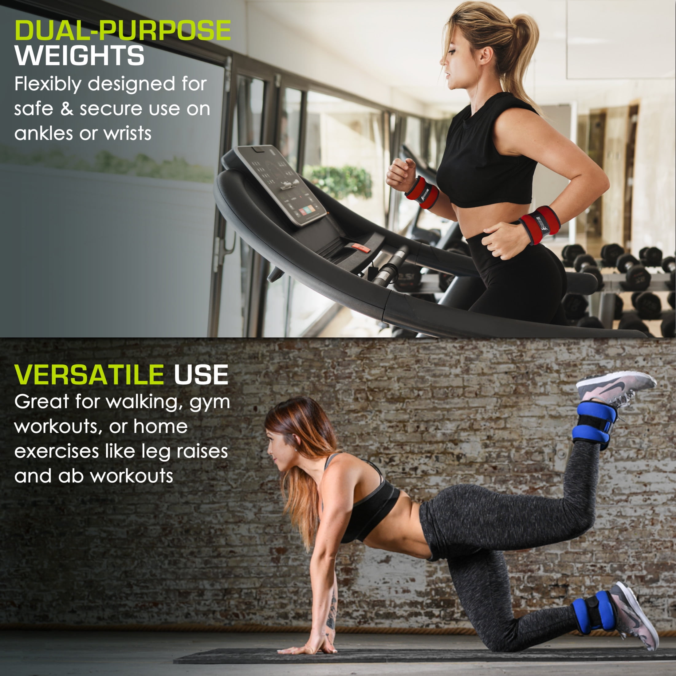 ProsourceFit Ankle Weights Set of 2 with Adjustable Comfort Fit