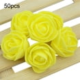thumbnail image 4 of Cabezas de flores artificiales de 3,5 CM, decoración de cocina para el hogar para boda DIY (amarillo) Ehuebsd libre de BPA, 4 of 6