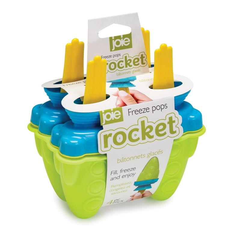Joie Rocket Freezer Ice Pop Tray, Non-Stick Silicone, Assorted