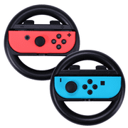 Angle View: HDE Nintendo Switch Joy-Con Steering Wheel 2 Pack Wheel Controller Wear Resistant Racing Game Accessory