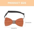 thumbnail image 2 of unbranded  Men's Wooden Bow Ties Handmade Business Portable Bridegroom Man, 2 of 8