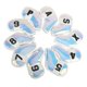 thumbnail image 1 of Funda para cabeza de hierro de golf 10x con protección de números grandes Juego de transporte Fácil de proteger blanco, 1 of 9
