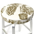thumbnail image 3 of Naloa Workers Cutting Grapes From Vineyard Round Bar Stool Cushion Cover 12-14 inch, Fits Kitchen, Office, Restaurant Chairs - {sizeName}13 inch, 3 of 7