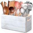 thumbnail image 1 of Soporte para utensilios ALELION Rustic White con divisor extraíble, 1 of 7