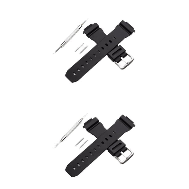 Speravity Reemplazo de correa de reloj para G Shock DW-6900, correa de reloj de silicona de goma, de lote de oreja negro 22cm 2piezas Speravity CBP055328
