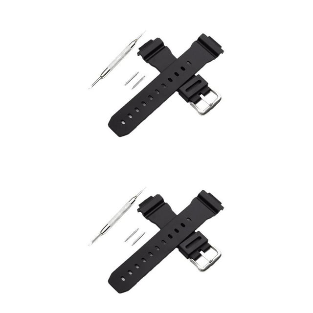 Speravity Reemplazo de correa de reloj para G Shock DW-6900, correa de reloj de silicona de goma, de lote de oreja negro 22cm 2piezas Speravity CBP055328