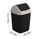 thumbnail image 3 of Cubo de basura cuadrado grande con tapa para oficina o baño. Papelera de plástico con control de olores. Ideal para espacios pequeños., 3 of 6