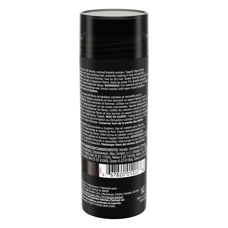 TOPPIK Hair Building Fibers - Dark Brown, Organic Keratin Protein