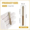 thumbnail image 2 of Uxcell 10 Pcs M8x75 Hanger Bolts, Carbon Steel Double Headed Self-Tapping Wood Dowel Screws for Wood Joint Furniture Legs, Color Zinc, 2 of 6