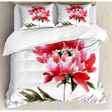 Art Duvet Cover Set Traditional Japanese Ink Wash Painting
