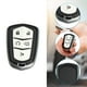 thumbnail image 3 of Funda de TPU para llavero inteligente de 360 grados para Cadillac CTS con 5 botones y llavero en tono plateado, 1 Juego, 3 of 7