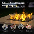 thumbnail image 5 of Legacy Heating 28" Square 50000 BTU Propane Fire Pit Table with Lid & Lava Rocks, Flame-Out Protection,Wood Grain Black, 5 of 8