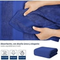 thumbnail image 4 of Toallas de Cara Bluelander, 12 piezas, Algodón, Azul Oscuro, 4 of 5