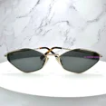 thumbnail image 2 of New MIU MIU Sunglasses Gold Metal Geometric Slim Hexagon Authentic Italy, 2 of 6