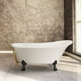 thumbnail image 6 of 59" Streamline N341BL-GLD Soaking Clawfoot Tub and Tray With External Drain, 6 of 10